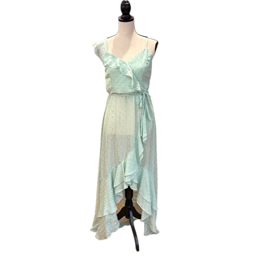 by & by Light Green High Low Dress